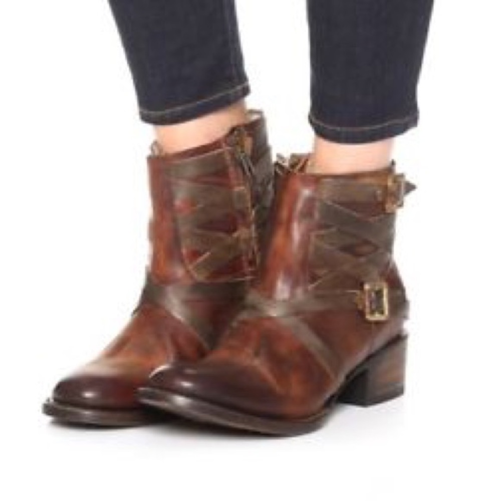Steve Madden Freebird Sammy Ankle Booties Cognac